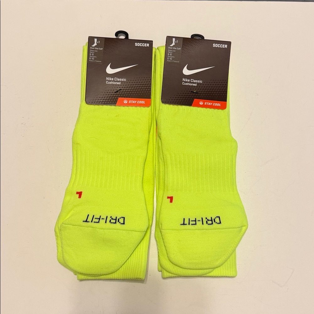 Bundle of 2 pair Nike classic cushioned soccer socks New